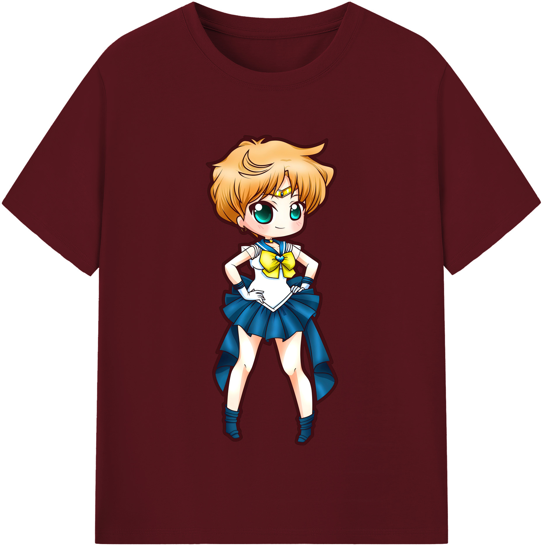（画像用） 美少女戦士セーラームーン 天王はるか Sailor Moon Tenoh Haruka 綿100％半袖Tシャツ（フロントプリント）
